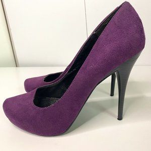 Purple Suede Size 10 Women High 4 1/2 inch Pump Heels by Michael Antonio
